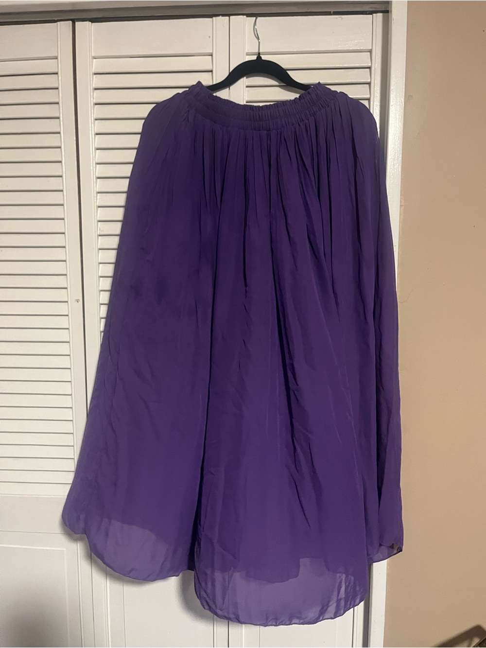 Flowy Purple Chiffon Maxi Skirt